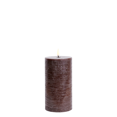 Uyuni Stompkaars Bruin Pillar Candle Brown 7,8 x 15,2 cm
