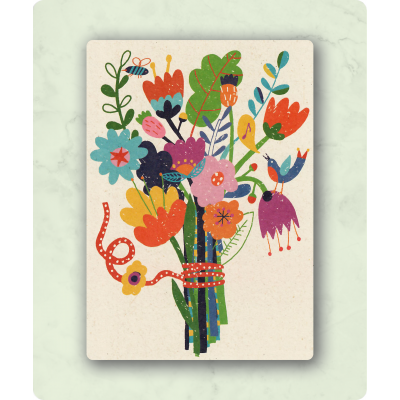 Postkaart Bos bloemen